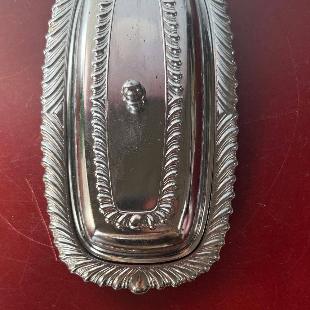 Vintage Irvinware Stainless Steel Butter Dish W/Glass Liner 1/4 Lb *Made In USA* - Picture 3 of 14